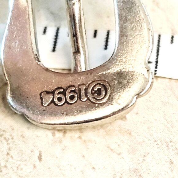 Brighton VTG 1994 Leather Heart 2 Tone Bracelet - Picture 9 of 12